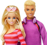 Barbie Fashionistas Set with 2 Fashion Dolls & 6 Accessories, Roller-Skating Ken, 65th Anniversary Collectible