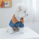 Dog Leather Jacket Fleece Lined Puppy Leather Coat Small Dog Winter Stylish Jacket Cold Weather Chihuahua Yorkie Warm Windproof Waterproof Coats Pet Christmas Holiday Birthday Dog Clothes