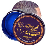OCEAN VIEW DEEP WAVES POMADE- Water-Based Hair Cream for 360 Wave Training and Wolfing- Silky Smooth Application and Styling, Strong Hold, Easy Wash- Waver and Barber Accessories - 4oz Tin Can