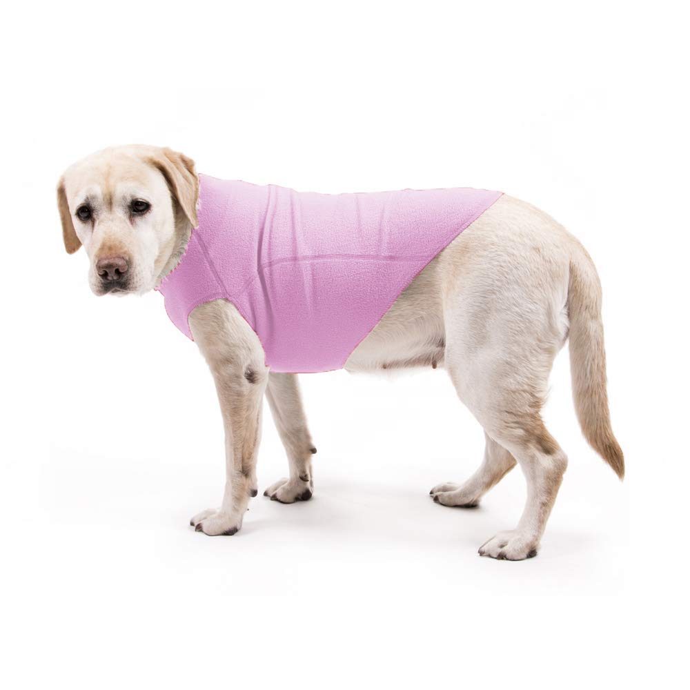 My Canine Kids Fleece Sweater Vest, Cool Weather Pullover, Spring and Fall Clothes for Dogs (6500) (XL Fits 60-90 LBS, Back 26", Pink)