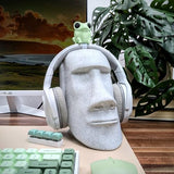 Moai Headphone Stand - Universal Headset Holder - Desk Accessory - Stands and Mounts for Desktop - Gaming Setup - Gamer Accessories (Galaxy Black)