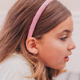 FROG SAC 6 Headbands for Girls - Thin Glitter Toddler Hair Accessories, Little Girl Rainbow Hair Bands, Kids Fashion Head Band Pack, Cute Sparkle Headband Accessory Set