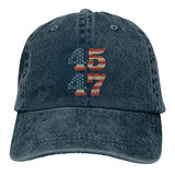 Trump 2024 Hat 45 47 Trump 2024 Hat for Women Baseball Hats with Design Cap Navy Blue