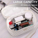 Makeup Bag Cosmetic Bag for Women,Cotton Large Travel Makeup Organizer Bag,Toiletry Bag for Women for Toiletries Accessories Brushes