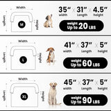 Calming Extra Large Dog Couch Bed for Dogs, 45 x 37 inch Waterproof Removable Dog Mat Couch Cover for Furniture Protector, Non-Slip Fluffy Pelsbarn Dog Bed for Couch, Sofa, Car - Tie-Dry Grey