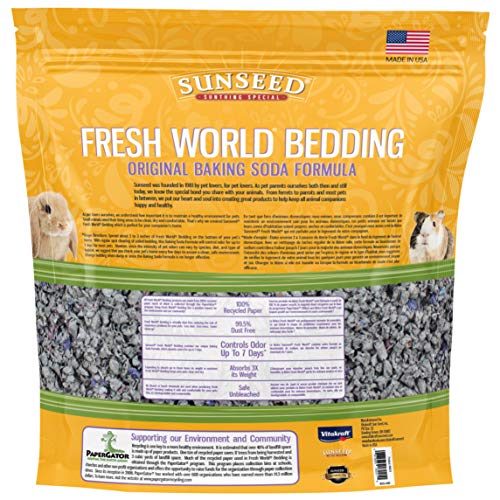 Vitakraft Sunseed 18221 Fresh World Bedding for Small Animals, Original Gray - 975 Cubic Inch