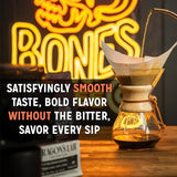 Bones Coffee Company What the Fluff?! Flavored Coffee Beans, Whole Bean Coffee Medium Roast Low Acid, Berry Cotton Candy Flavor (12 oz)