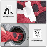 PURRUGS Dirt Trapper Door Mat 20" x 31.5", Non-Skid/Slip Machine Washable Microfiber Entryway Rug, Dog Doormat, Super Absorbent Welcome Mat for Muddy Wet Shoes and Paws, Burgundy Red