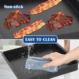 SafBbcue Woodfire Outdoor Griddle Pan for Ninja Woodfire OO100 Series Pizza Oven Accessories, Ninja Woodfire 8-in-1 Outdoor Oven Accessories Ninja Pizza Oven XSKOCTPN Non-Stick Griddle Plate 12" x 12"