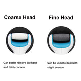 Foot Scrubber Electric Callus Remover Rechargeable Foot File Hard Skin Remover Pedicure Tools Electronic Callus kit for Cracked Heels and Dead Skin with 2 Roller Heads, Blue
