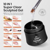 beetles Builder Gel for Nails 10 in 1 60g Scuplted Gel Hard Gel for Nail Apex Nail Extension Gel Strengthener Gel UV Nail Gel with Nail Accessories for Women Nail Salon Builder Gel Nail Kit
