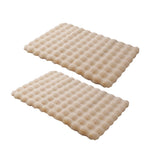 SHENGOCASE Pet Cushion Pad, 15.7 x 23.6 inches, 2-Pack, Faux Fur Dog Cat Kneading Pillow, Washable Crate Mat, Beige