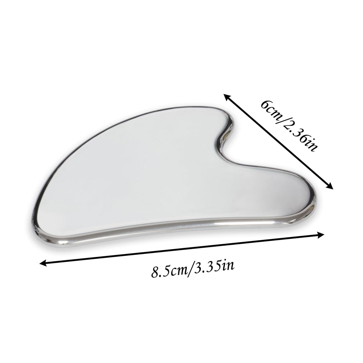 Stainless Steel Gua Sha Facial Tools Guasha for Face Metal Gua Sha Tighten Skin Massage Guasha Beauty Tool for Body Eyes Neck Massager with Travel Pouch Skin Care Gifts (Silver)