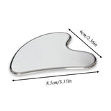 Stainless Steel Gua Sha Facial Tools Guasha for Face Metal Gua Sha Tighten Skin Massage Guasha Beauty Tool for Body Eyes Neck Massager with Travel Pouch Skin Care Gifts (Silver)