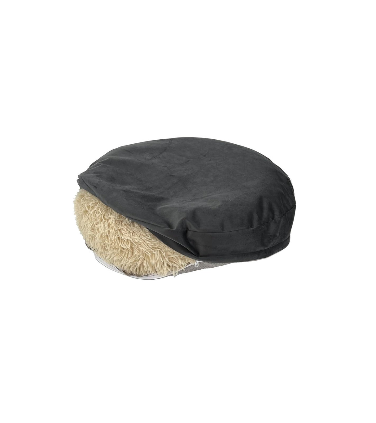Grey Velvet Waterproof Round Dog Bed Cover Washable Cover Only 20 Inch