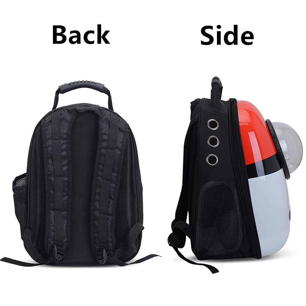 MYKOMI Pet Travel Carrier, Cat Dog Dome Space Capsule Bubble Backpack, Portable Waterproof Breathable Knapsack for Hiking, Traveling (Blue/White)
