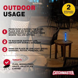 Catchmaster Glostik Flying Insect Trap 1-Pk, LED Light Glow in The Dark Sticky Fly Traps for Indoors & Outdoors, Mosquito & Bug Catcher Night Trap, Pet Safe Insect Killer, Home & Camping Pest Control