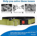 Mayerzon No Pull Dog Collar, Patented Martingale Collar for Small Medium Large Dogs with Buckle and Heavy Duty Nylon for Walking Training Hunting, Safe and Easy to Use(XL, Green)
