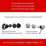 AirFoams Pro Universal Memory Foam Ear Tips with Silicone Shield Patented for Sony WF-1000XM5, WF-1000XM4, Powerbeats Pro 2, Beat Fit Pro, Beats Studio Buds Plus, Beats Flex. Replacement. (SML)
