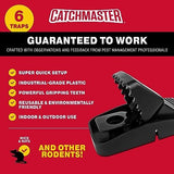 Catchmaster Jumbo Snapper Mouse Traps 6-Pk, Mouse Traps Indoor for Home, Reusable Rodent Killer for House, Outdoor Critter Catcher, Eco Friendly Pest Control for Garage, Basement, & Kitchen