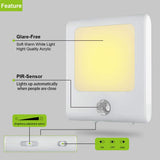 MAZ-TEK Plug in Motion Sensor Lights with Adjustable Brightness,Warm White Motion Activated Led Night Light for Hallway, Stair, Corridor, Kitchen, Living Room, Garage, Basement, Utility Room,2 Pack