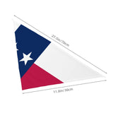 Flag of Texas Triangle Dog Bandana Scarf Accessories for Pet Bibs
