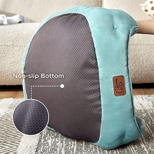 Bedsure Dog Beds for Small Dogs - Round Cat Beds for Indoor Cats, Washable Pet Bed for Puppy and Kitten with Slip-Resistant Bottom, 25 Inches, Washed Blue