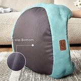 Bedsure Dog Beds for Small Dogs - Round Cat Beds for Indoor Cats, Washable Pet Bed for Puppy and Kitten with Slip-Resistant Bottom, 25 Inches, Washed Blue