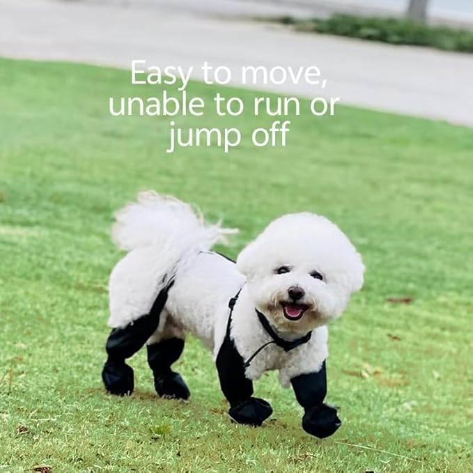Single Item Only，Dog Boots, high top Anti Slip, Anti Fall, Waterproof Dog Shoes, Adjustable Winter Snow Hiking Outdoor Dog Booties.Suitable for Small Dogs Weighing 3.5-6.5kilograms（S）