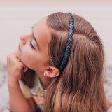 FROG SAC 6 Headbands for Girls - Thin Glitter Toddler Hair Accessories, Little Girl Rainbow Hair Bands, Kids Fashion Head Band Pack, Cute Sparkle Headband Accessory Set