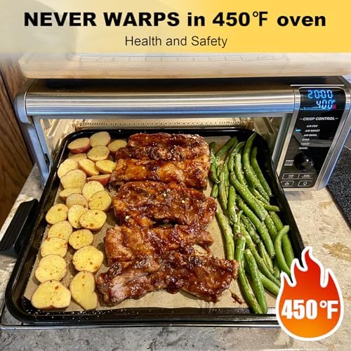 11 Inch Baking Sheet, Baking Pan for Ninja DCT451 DCT401 DT251 DT201 DT200 SP351 SP300 SP301 SP201 Air Fryer Oven, Cookie Sheets for Baking, Baking Tray for Ninja Foodi Air Fryer Accessories