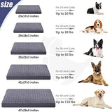 Dog Crate Bed Waterproof Dog Beds for Medium Dogs Rose Velvet Soft Fluffy Washable Dog Bed with Removable Cover & Anti-Slip Bottom, 29 x 18 Inch, Gray