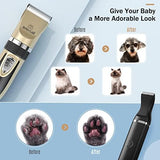 oneisall Dog Grooming Clippers and Dog Paw Trimmer Kit 2 in 1 Quiet Cordless Dog Clippers for Grooming Pet Hair Paws Trimmers for Small Dogs Cats Animals