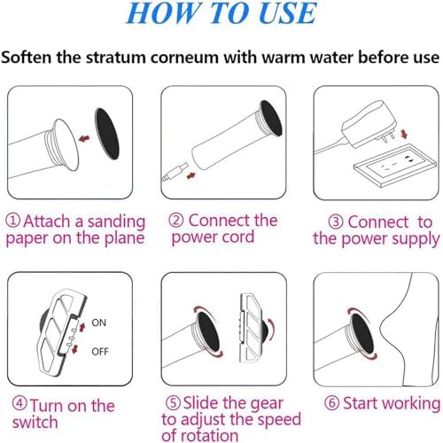 Electric Callus Remover, Ravifun Foot File Grinder Tool with Speed Controller and 60pcs Replacement Sandpaper Disk for Men Women Dead Dry Crack Skin Calluses