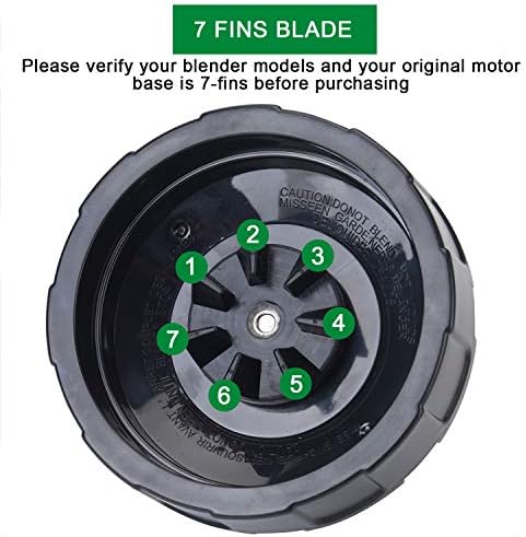 [Updated Version] 7 Fins Blender Blade Compatible with Ninja Blender Blade Replacement for Ninja Auto iQ BL682-30 BL642-30 BL450-30 BL482-30 BL687CO-30 ect.