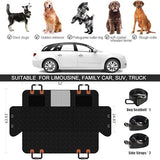 Back Seat Extender for Dogs, Dog Car Seat Cover with Hard Bottom,Dog Hammock for Car Backseat Protector Waterproof Dog Car Seat Bed with Mesh Window for Cars,Trucks,SUVs