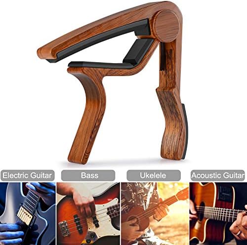 Moreyes Guitar Picks Guitar Capo Acoustic Guitar Accessories Trigger Capo With Free Guitar Picks (GC-9 Rosewood)