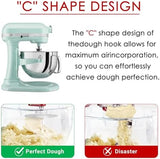 Dough Hook K5ADH Replacement for KitchenAid 6 Quart Bowl-Lift Stand Mixer, Dough Hook Replacement for KitchenAid 6QT Bowl-Lift Professional 600 Series Mixers, White