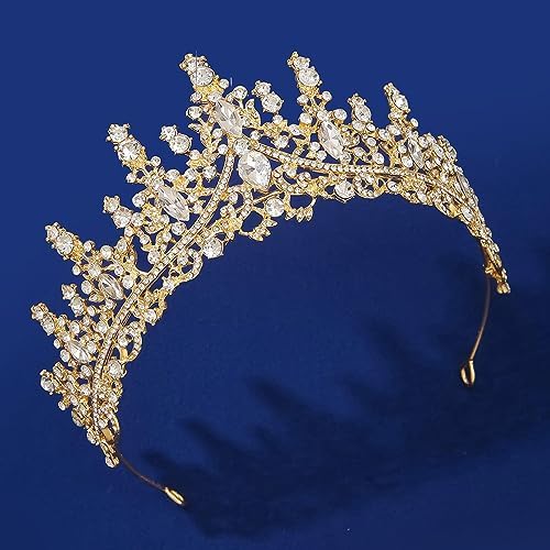 COCIDE Silver Tiara and Crown for Women Crystal Queen Crowns Rhinestone Princess Tiaras for Girl Bride Wedding Hair Accessories for Bridal Birthday Party Prom Halloween Cos-play Costume Christmas