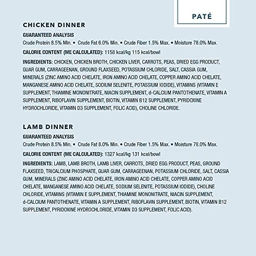 Amazon Brand – Wag Wet Dog Food Cups, Chicken & Lamb Pate Variety Pack, 3.5 Oz, Pack of 24