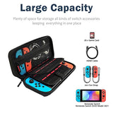 Tiny Flowers Switch Case For Nintendo Switch OLED/Switch Accessories, Cute Carry Protective Bag, Girl Travel Game Console Cases, Controller Hard Shell Holder With 20 Cartridge Slots U413