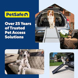 PetSafe Happy Ride Quilted Dog Safety Seat - Dedicated Pet Car Seat for Safer Travel - Elevated Pet Booster for Window Views - Machine Washable Removable Cover - Fits Most Cars