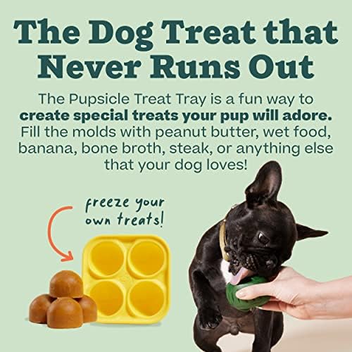 WOOF Pupsicle Treat Tray Mold, Small 10-25 lbs, Silicone Molds for Dog Treats, Dishwasher Safe, Reusable Treat Tray, Freeze Refill Treats For The Pupsicle Toy