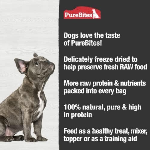 PureBites Chicken Freeze Dried Dog Treats, 1 Ingredient, Made in USA, 11.6oz