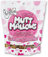 The Lazy Dog Cookie Co. Soft Dog Treats, Mutt Mallows Strawberry Smoochies, for Small, Medium and Large Dogs, Wheat-Free, Baked in The USA, 5 oz. (Pack of 2) Strawberry