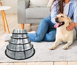 2 Pack Stainless Steel Dog Bowls with Rubber Bottom, Non Skid Non Spill Heavy Duty Premium Quality Pets Feeder Bowls for Dogs and Cats and More (3.5Cup / 28oz)