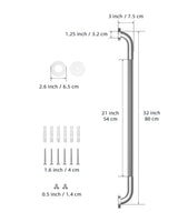 32 Inch Anti Slip Shower Grab Bar, Munzong Stainless Steel Bathroom Grab Bar, Satin Brushed Nickel Knurled Bathroom Balance Bar,Safety Hand Rail Support Handicap Elderly Senior Assist Bath Handle