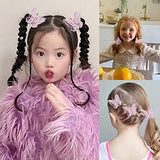 NAISIER Butterfly Hair Clips 15 Pieces 2.6 inch Lace Embroidery Flower Butterfly Hair Pins Hair Accessories for Halloween Cosplay Women Girls Hawaii Hair Clips.（Pink, 15 PCS)