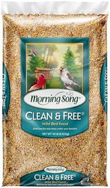 Morning Song Clean & Free Shell Free Wild Bird Food, Premium No Mess Bird Seed for Outside Feeders, 10-Pound Bag
