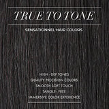 Sensationnel What lace 13x6 Wigs - glenna lacefrontal hand tied glueless synthetic with natural density preplucked hairline (1B OFFBLACK)